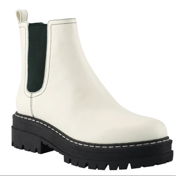 Roolee Shoes - ROOLEE White Chelsea Style Doc Marten Lookalike Boots